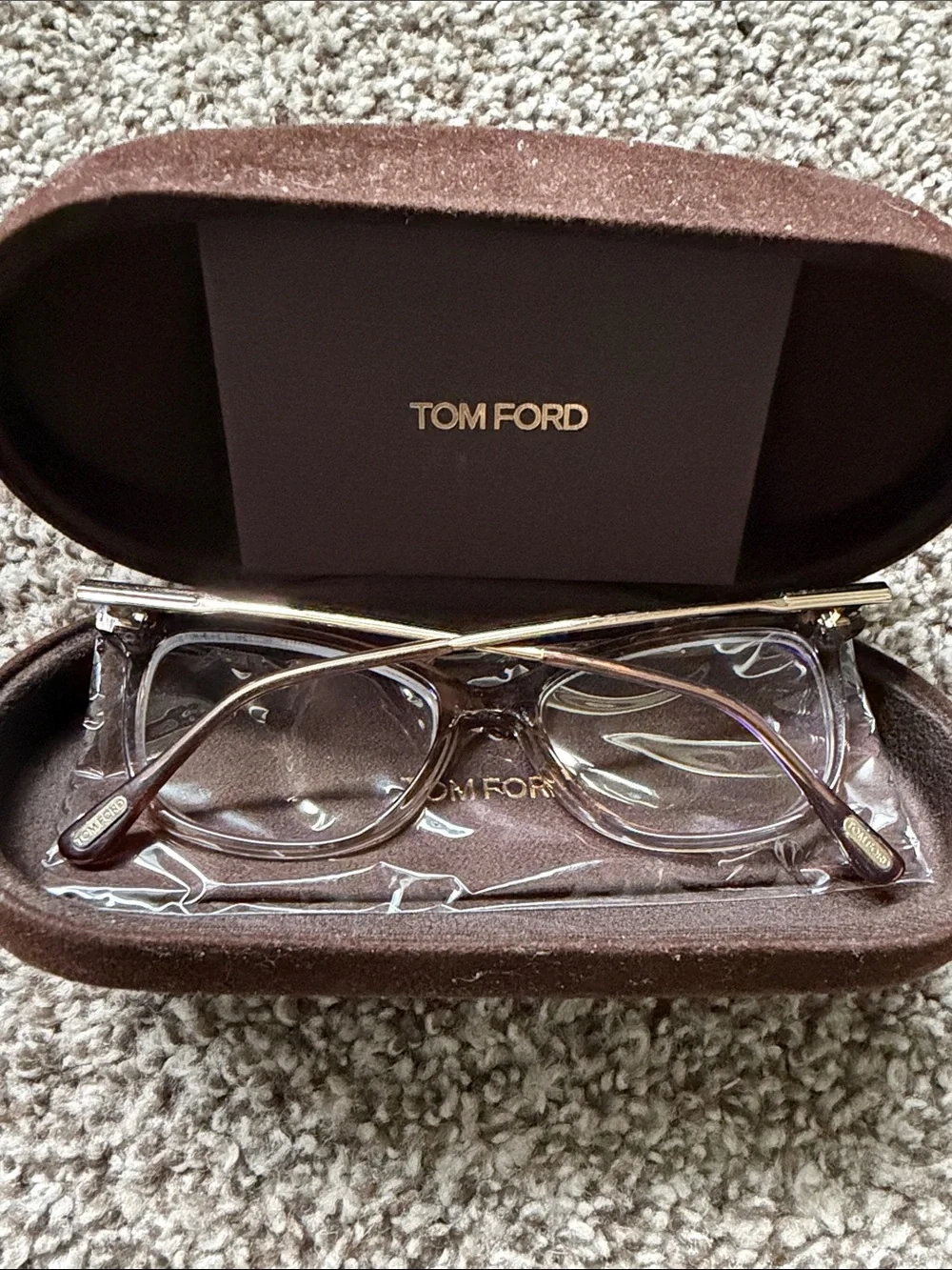 Tom Ford Women's Blue-Gradient Lenses with Translucent Brown Frames